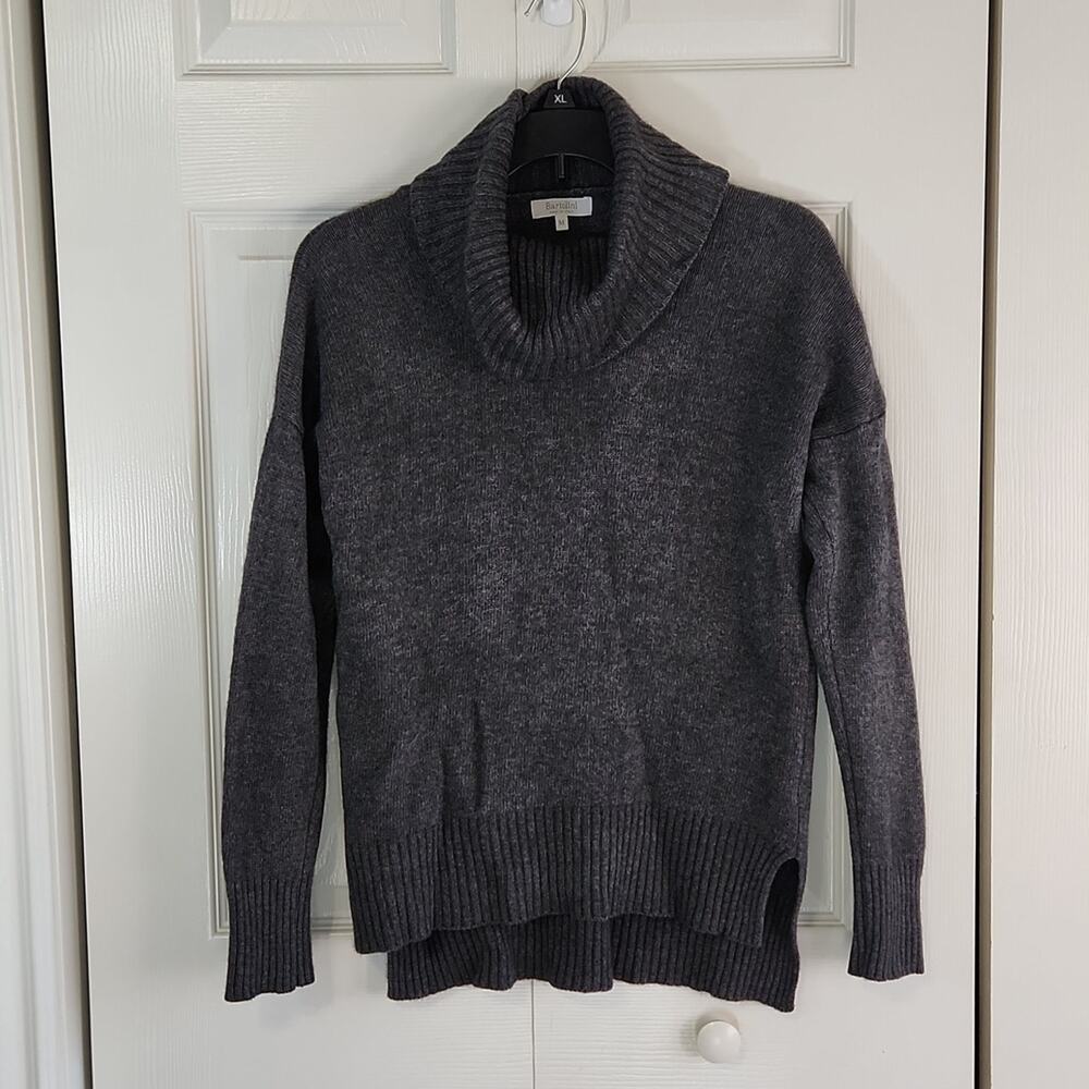 Bartolini Women's Gray High-Low Side Slit Wool Cashmere‎ Blend Sweater Size Med